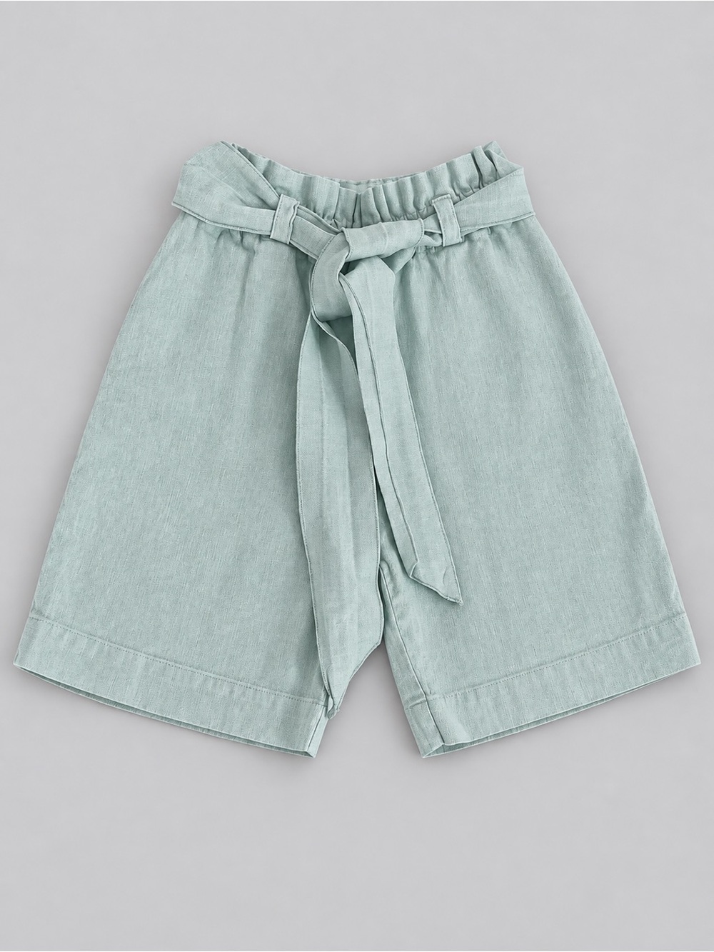 Bonpoint Mint Green Tie-Waist Kids Shorts